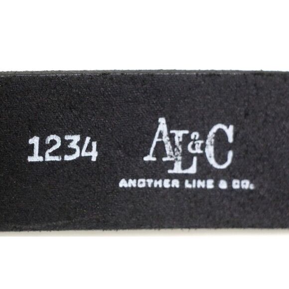 AL & Co BLACK REAL LEATHER 1 3/8"Wd DRESS CASUAL CLASSIC WOMEN'S BELT Sz 30 (R7 - Picture 6 of 12
